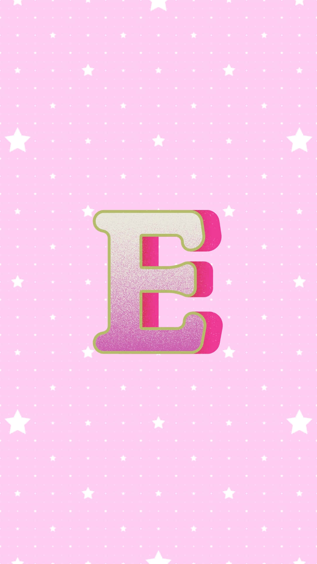 Preppy Pink Letter E Wallpaper Wallpaper