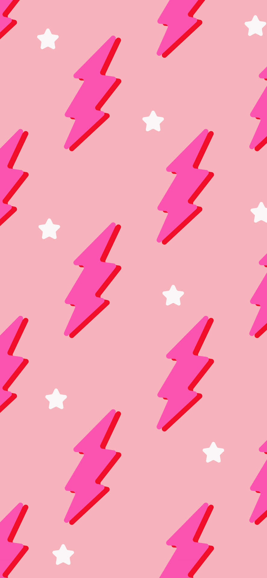 Preppy_ Pink_ Lightning_ Bolt_ Pattern Wallpaper