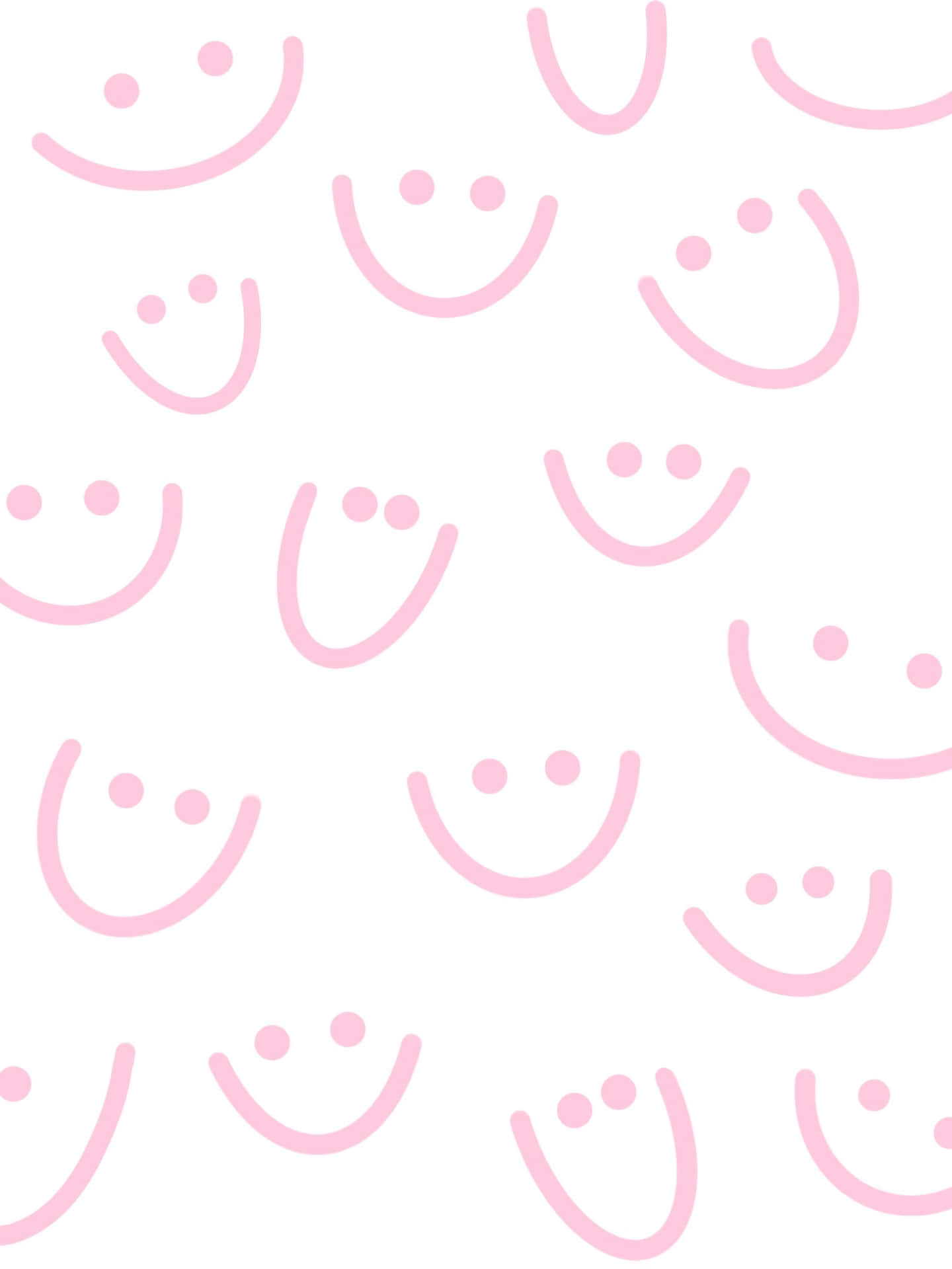 Preppy Pink Smiley Pattern.jpg Wallpaper