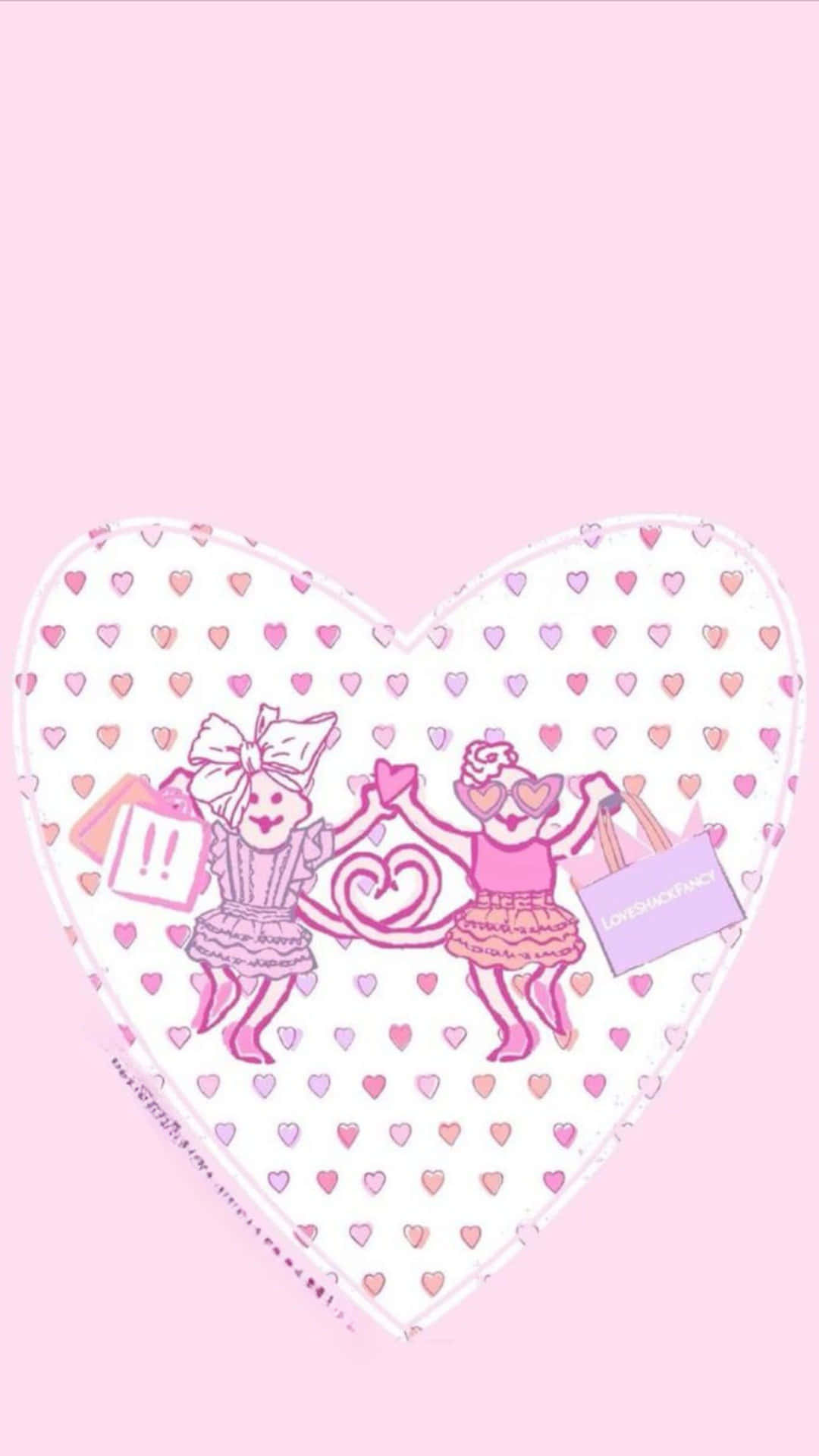 Download Preppy Roller Rabbit Heart Pattern Wallpaper | Wallpapers.com