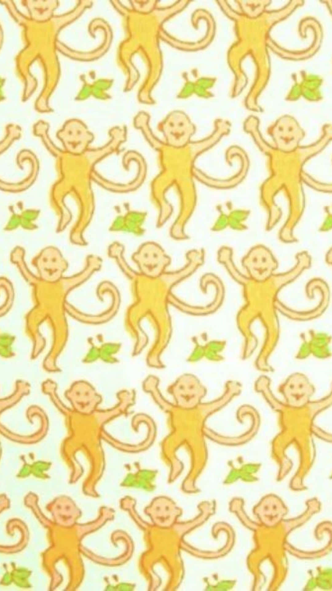 Preppy Roller Rabbit Monkey Pattern Wallpaper