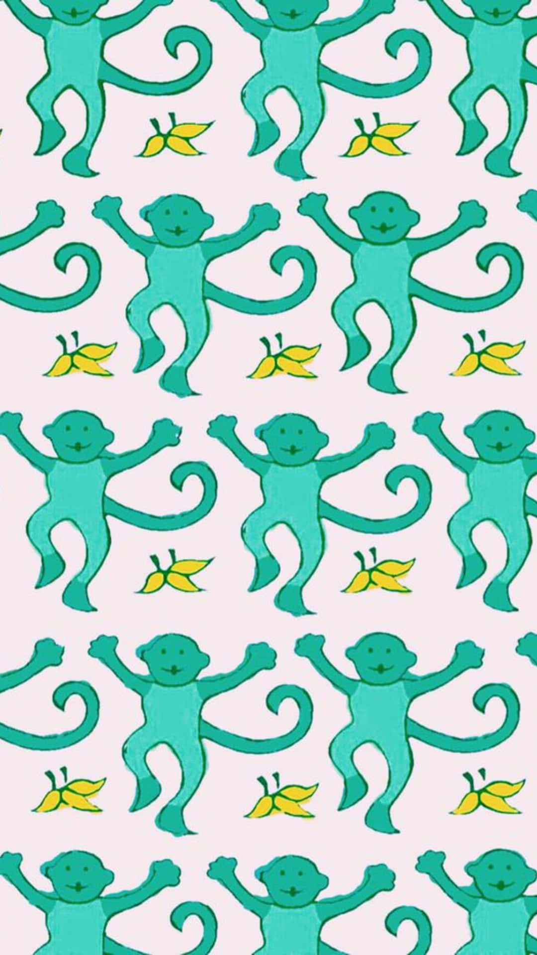 Download Preppy Roller Rabbit Monkey Pattern Wallpaper | Wallpapers.com