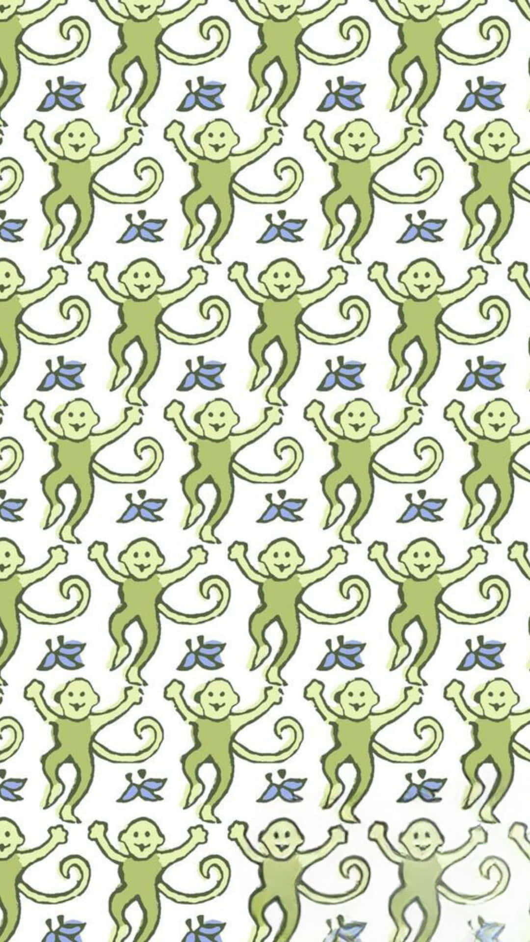 Preppy Roller Rabbit Monkey Pattern Wallpaper