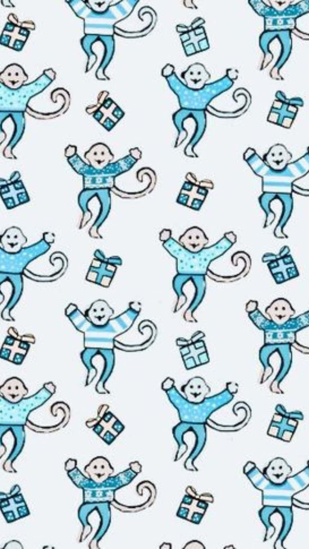 Preppy Roller Rabbit Monkeys Pattern Wallpaper