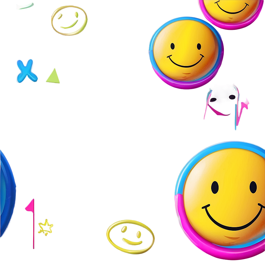 Preppy Smiley Face For Wallpaper Png Hbp99 PNG