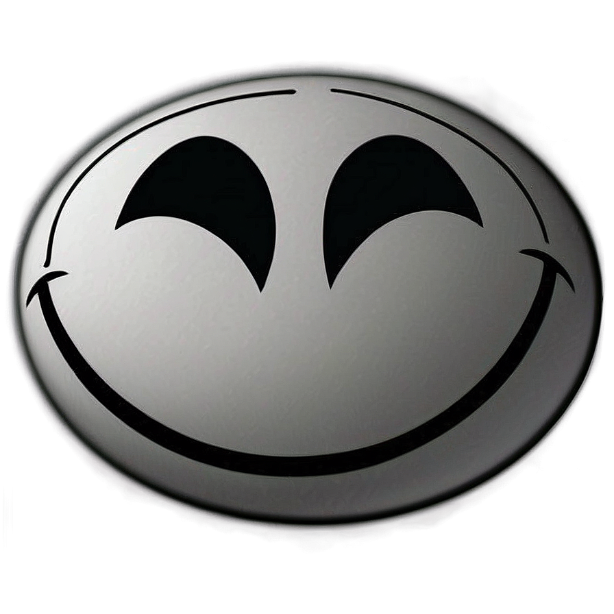 Preppy Smiley Face In Monochrome Png 71 PNG