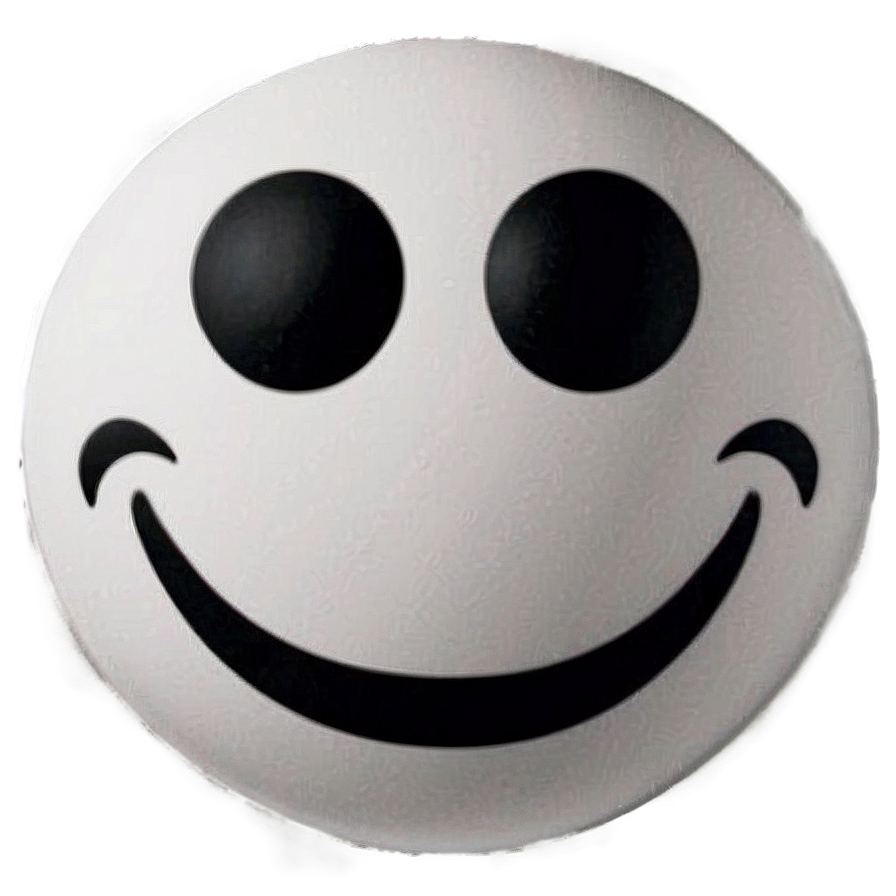 Preppy Smiley Face In Monochrome Png Ruk PNG