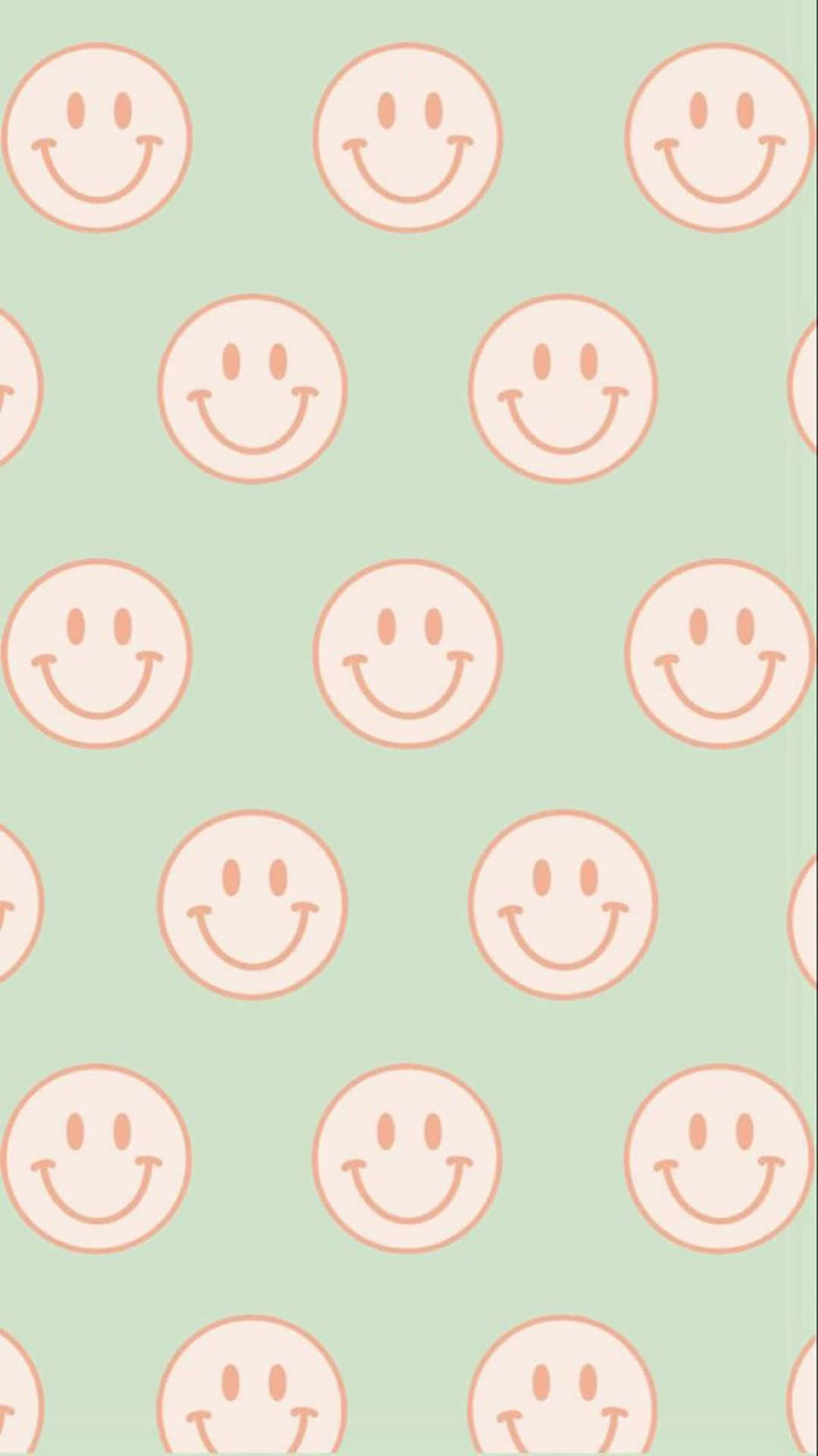 Preppy Smiley Pattern Aesthetic.jpg Wallpaper