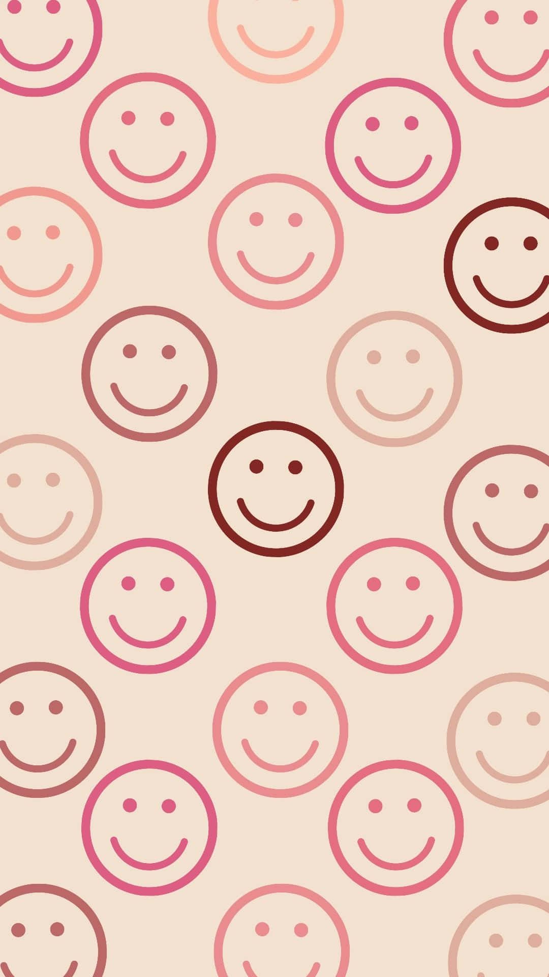 Preppy Smiley Pattern Aesthetic.jpg Wallpaper