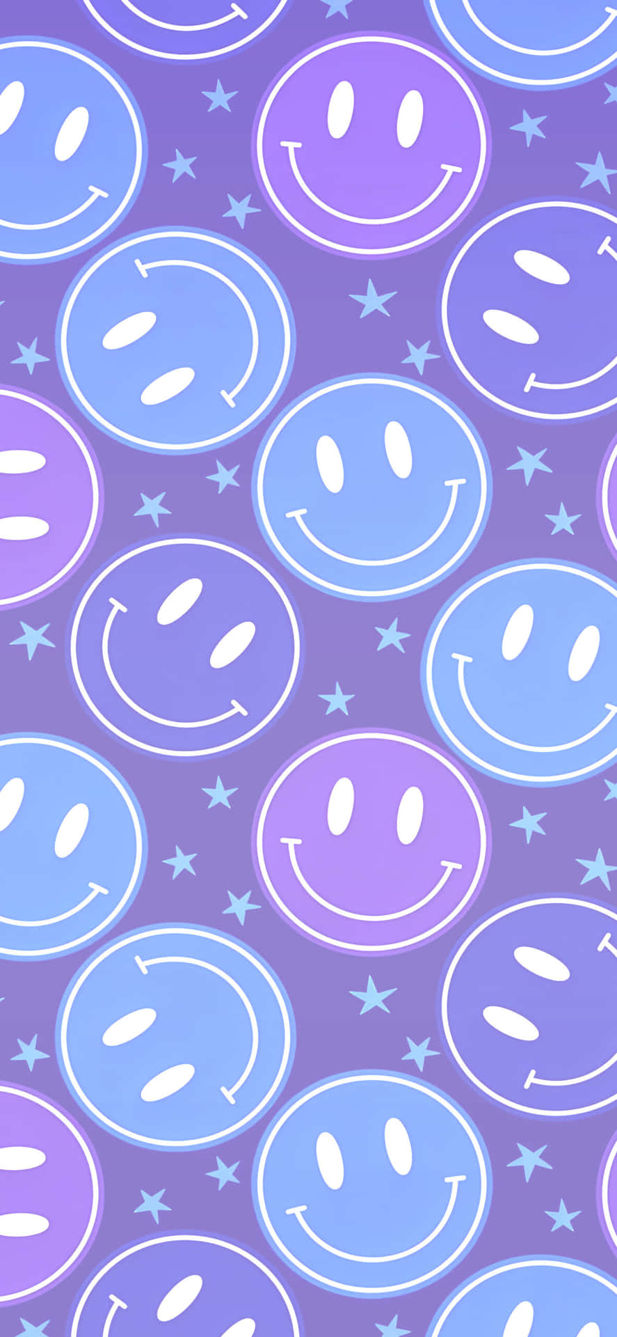 Preppy Smiley Stars Pattern.jpg Wallpaper