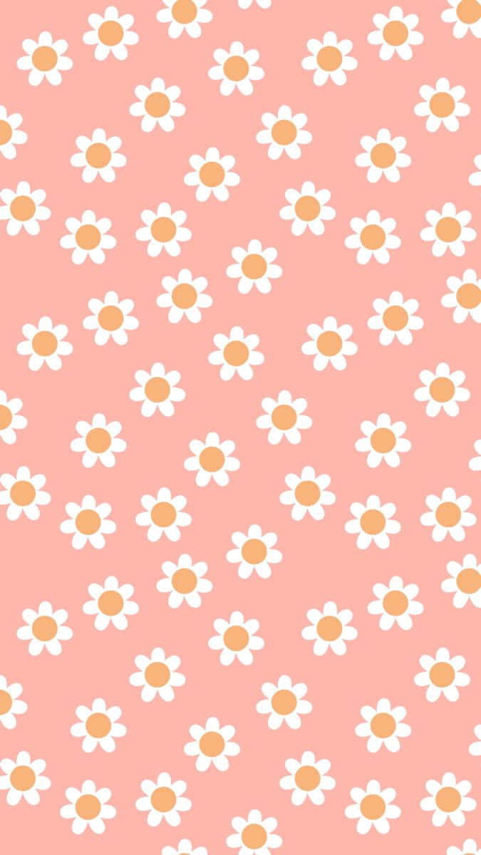 Preppy Spring Daisy Pattern Wallpaper