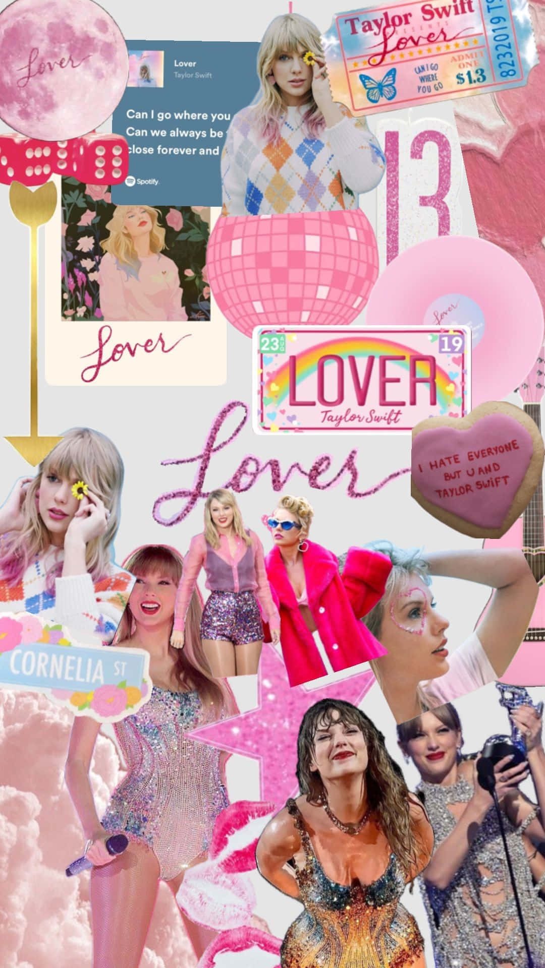 Preppy Taylor Swift Collage Wallpaper