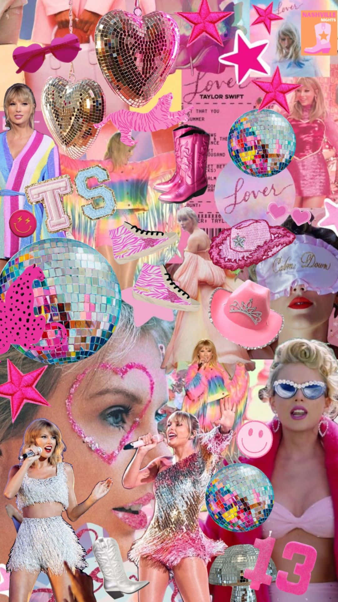 Preppy Taylor Swift Collage Wallpaper