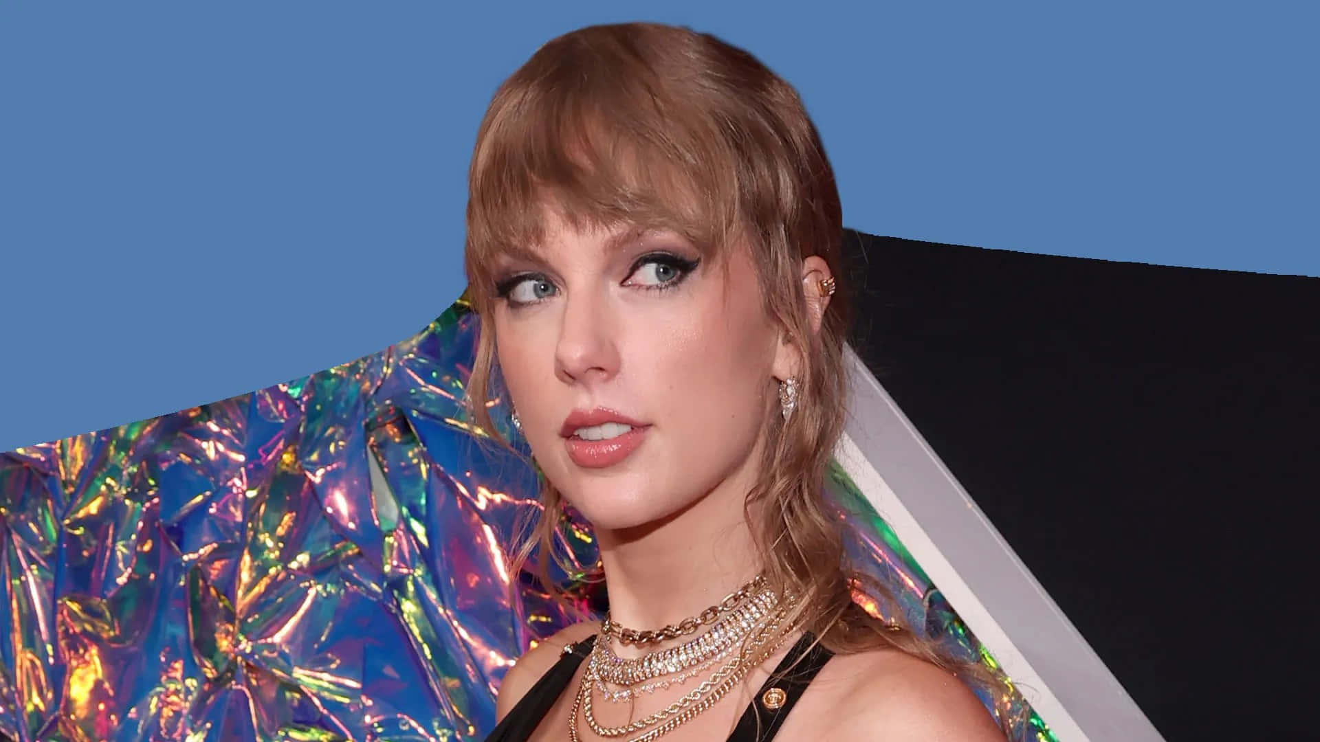 Preppy Taylor Swift Glittery Backdrop Wallpaper