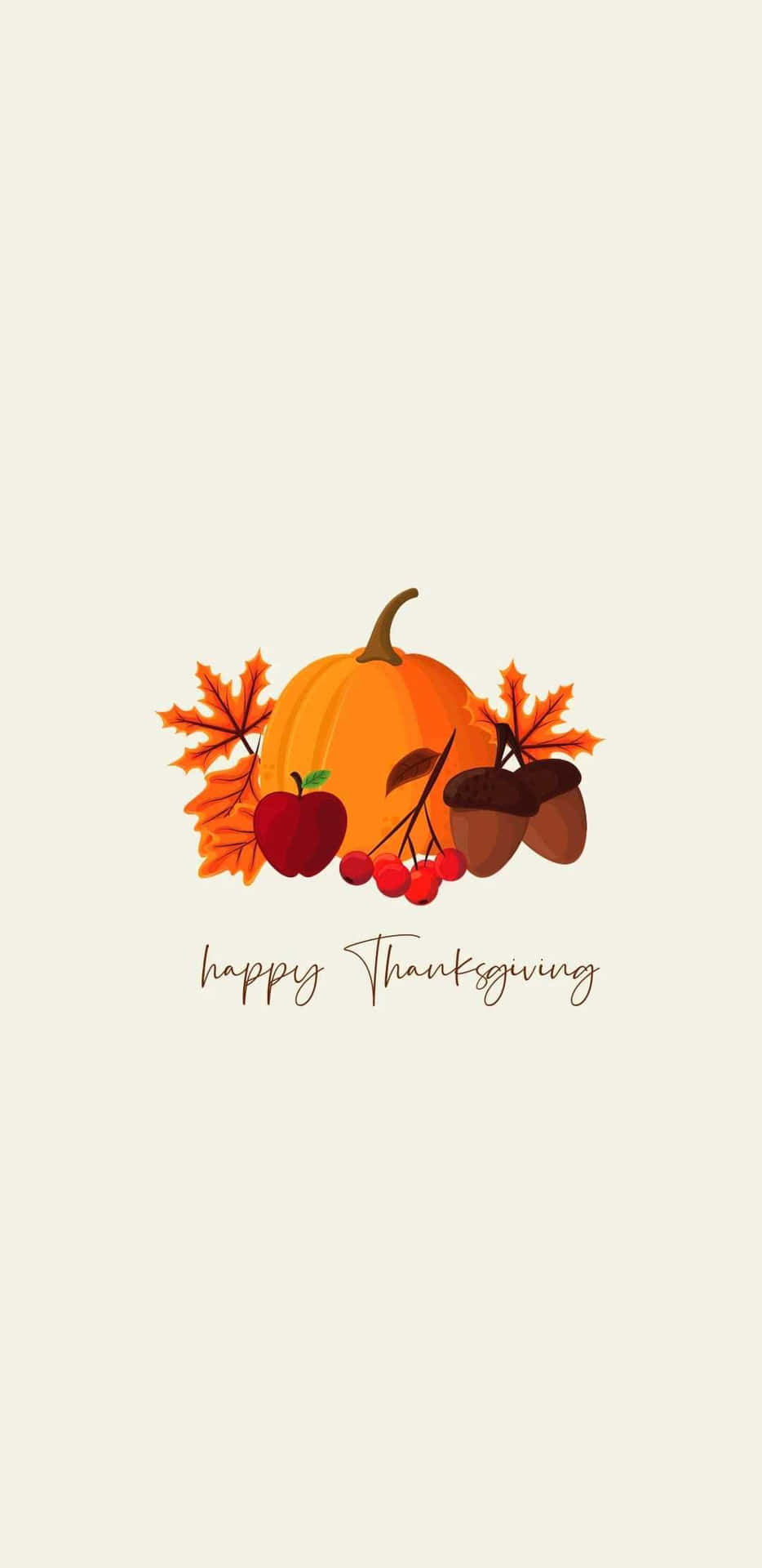 Preppy Thanksgiving Pumpkinand Autumn Leaves Wallpaper