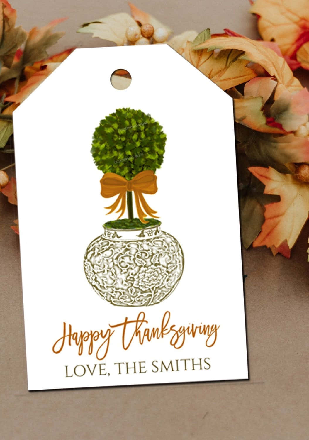 Preppy Thanksgiving Tag Smith Family Wallpaper