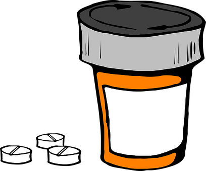 Prescription Medicine Bottleand Pills PNG