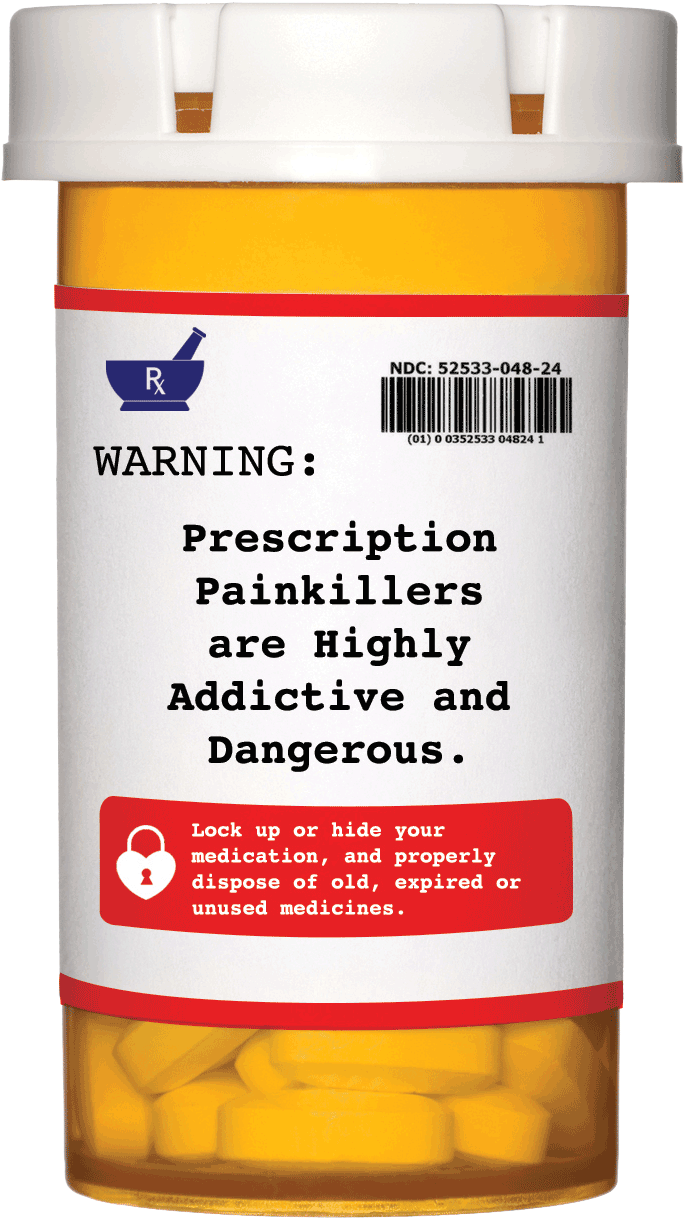 Prescription Pill Bottle Warning Label PNG