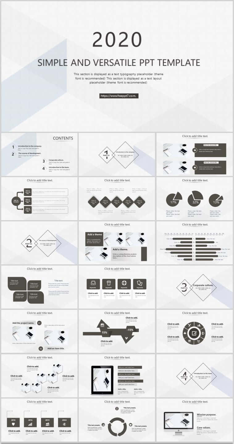 A Powerpoint Template With Different Diagrams And Diagrams
