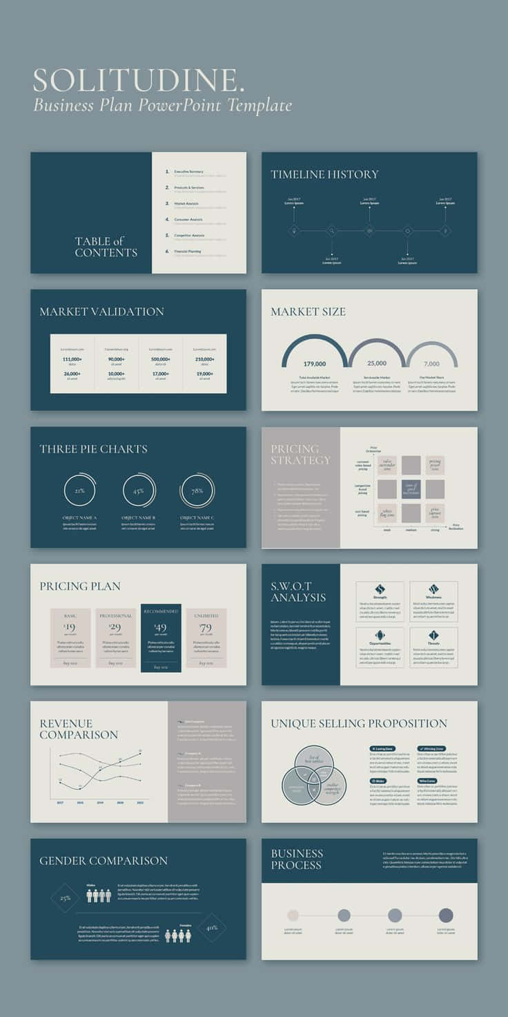 A Set Of Different Presentation Templates