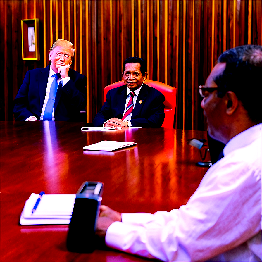 President In Cabinet Meeting Png 06132024 PNG