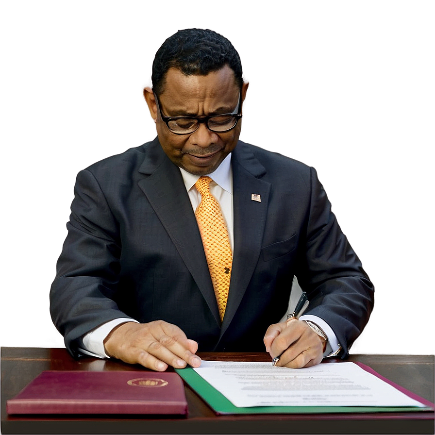 President Signing Document Png 06132024 PNG