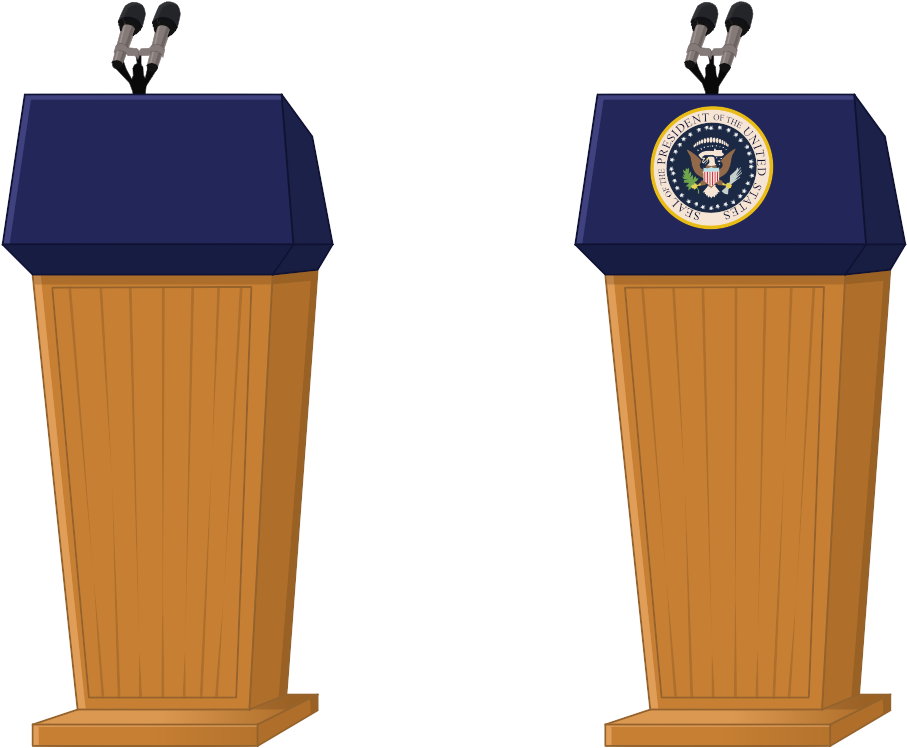 Presidential Podiums Vector Illustration PNG