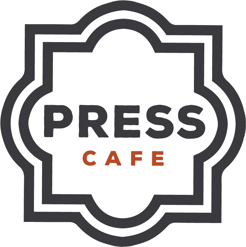 Press Cafe Logo Design PNG