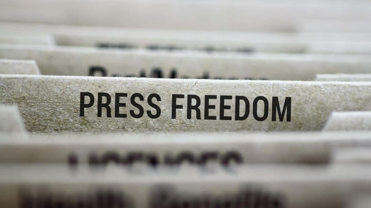 Press Freedom Sign As A Vindictive Symbol Wallpaper