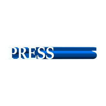 Press Logo Blueon Black PNG