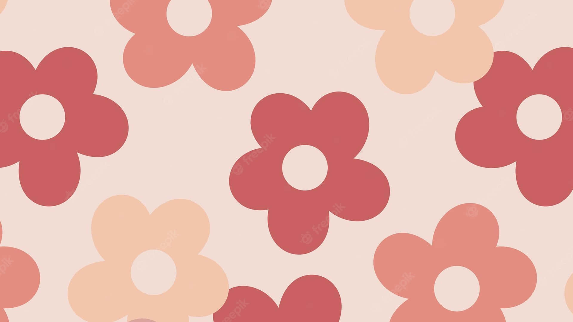 Einrosa Und Beige Blumenmuster Wallpaper