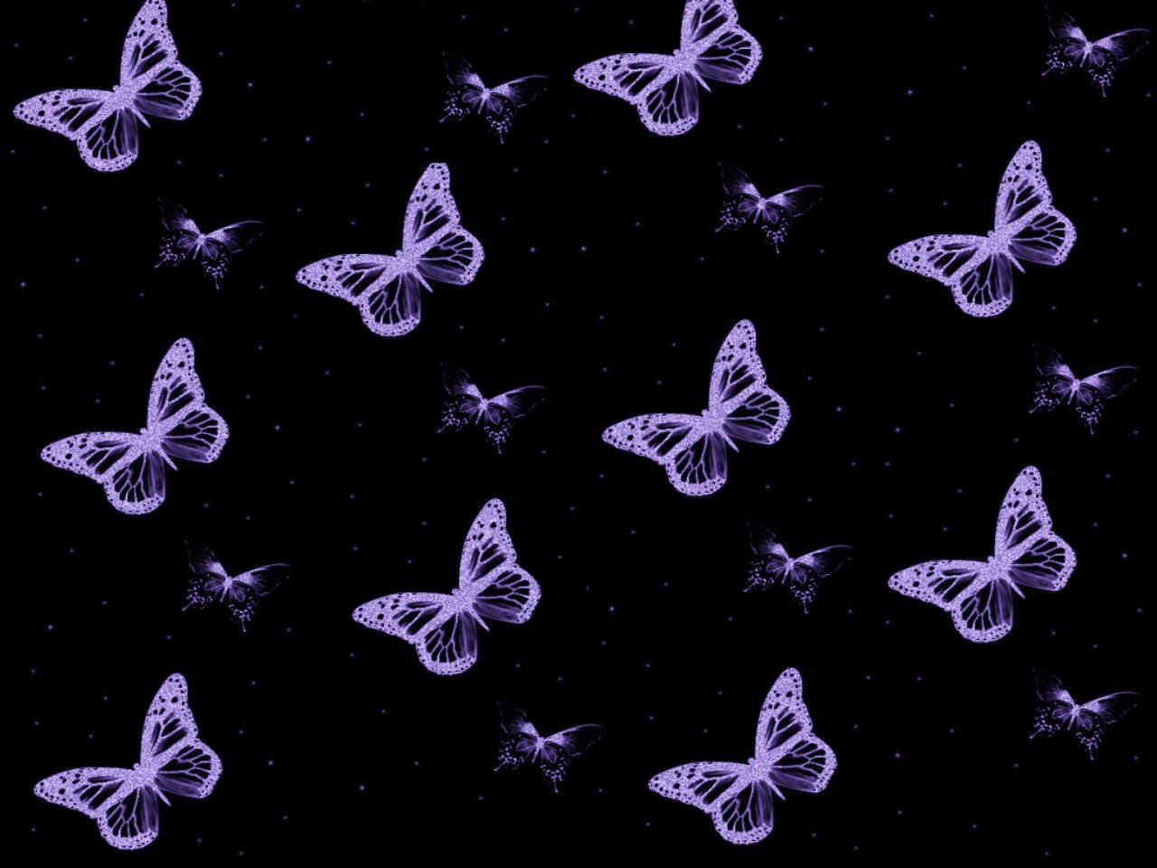 Hübscheästhetische Lila Schmetterlingscollage Für Den Computer Wallpaper
