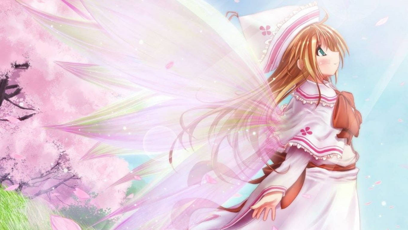 Pretty Anime Pink Fairy Wallpaper
