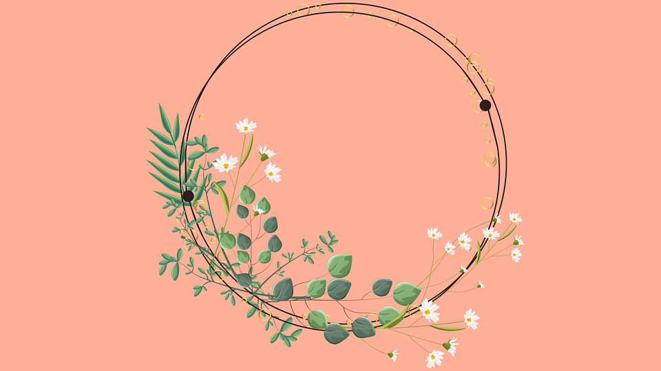 Pretty Background Circle Leaves Background