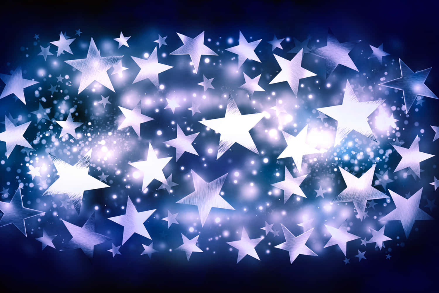 Einblauer Und Weißer Sternenklarer Himmel