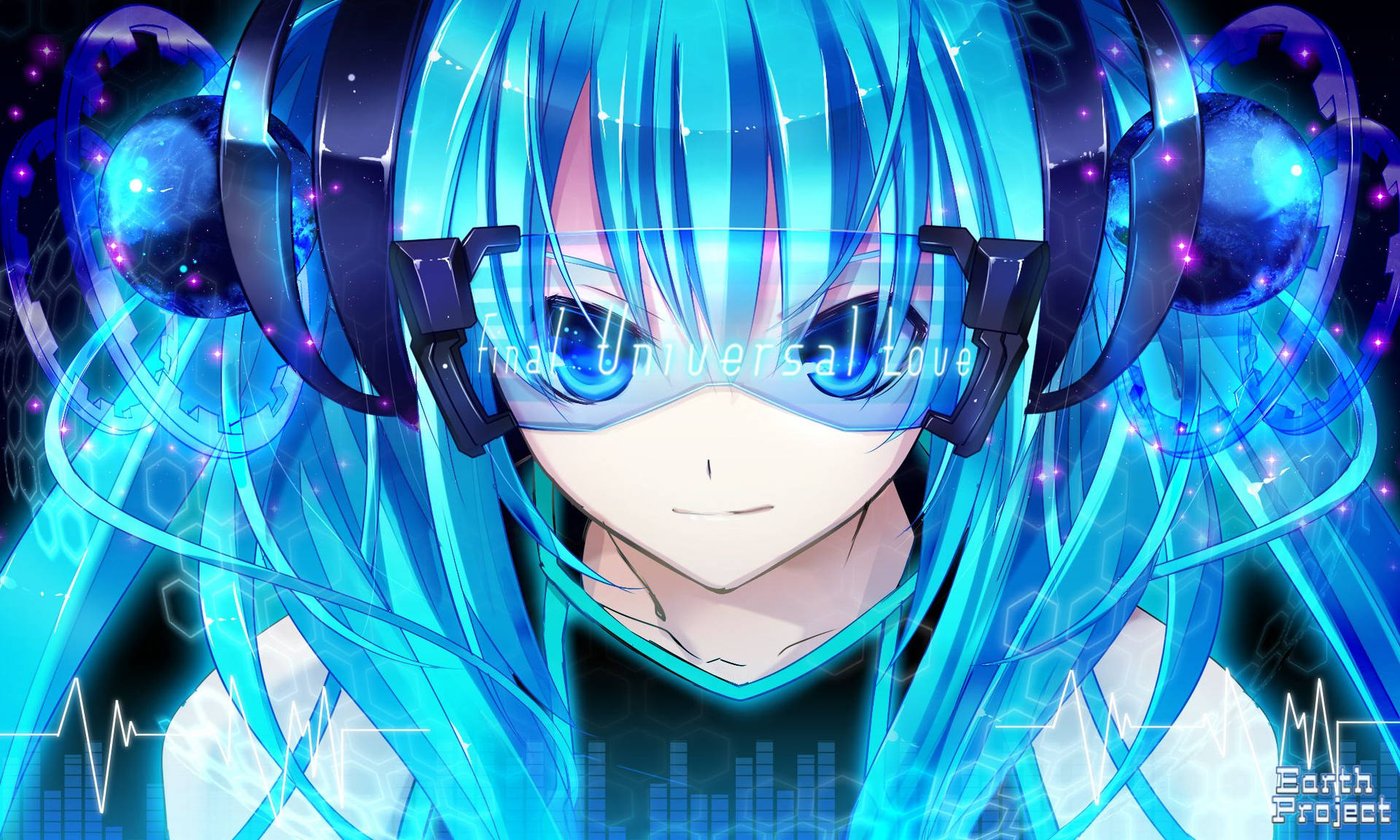 Hatsune Miku delights with a colorful and electrifying performance Wallpaper