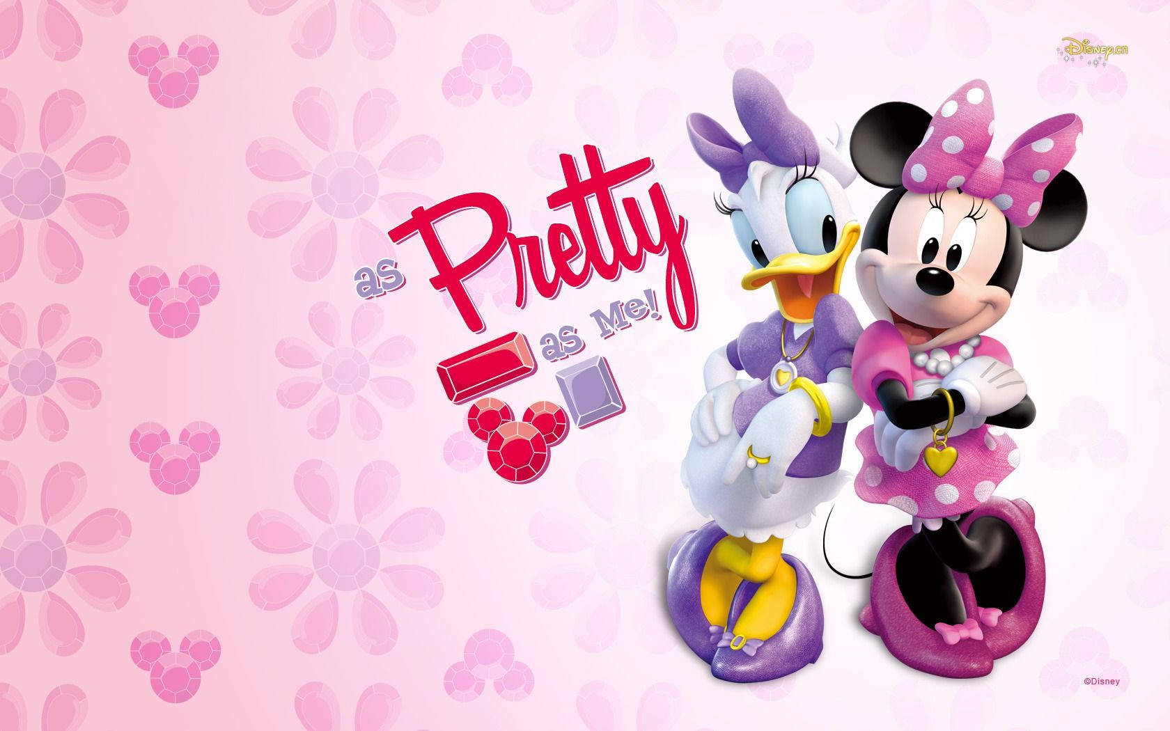 Pretty Daisy Duck And Minnie Mouse Wallpaper