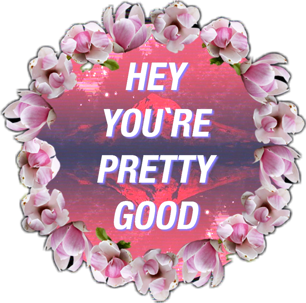 Pretty Good Compliment Floral Frame PNG