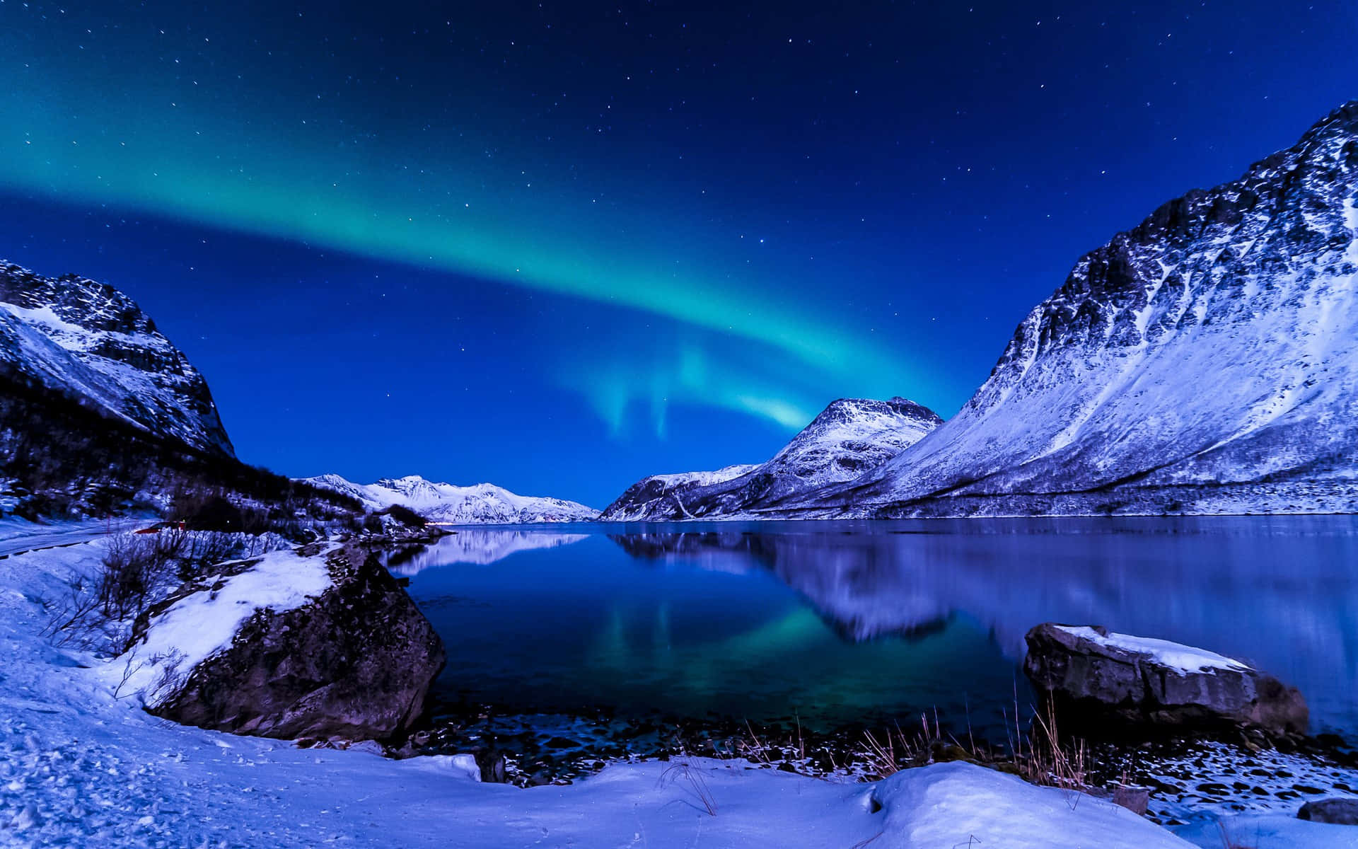 Blue Northern Lights Pretty Nature Picture