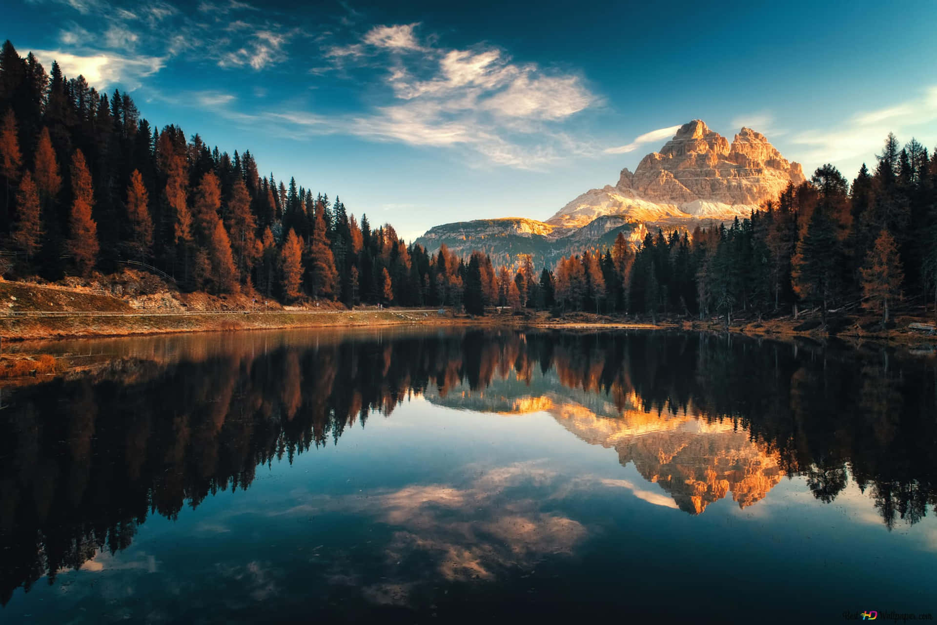 Mountain And Tree Lake Reflection Pretty Nature Picture