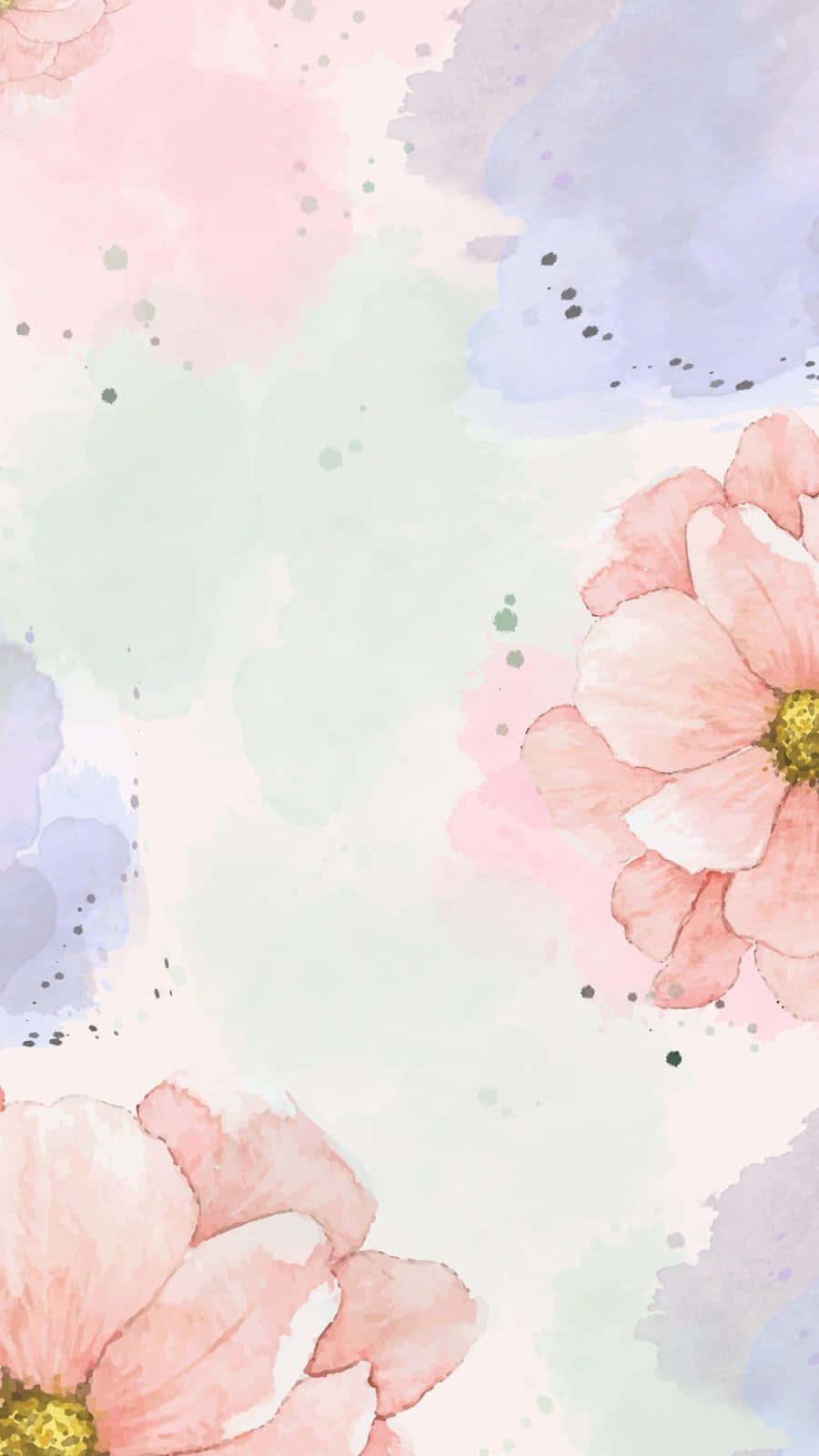 Pretty Pastel Floral Phone Background