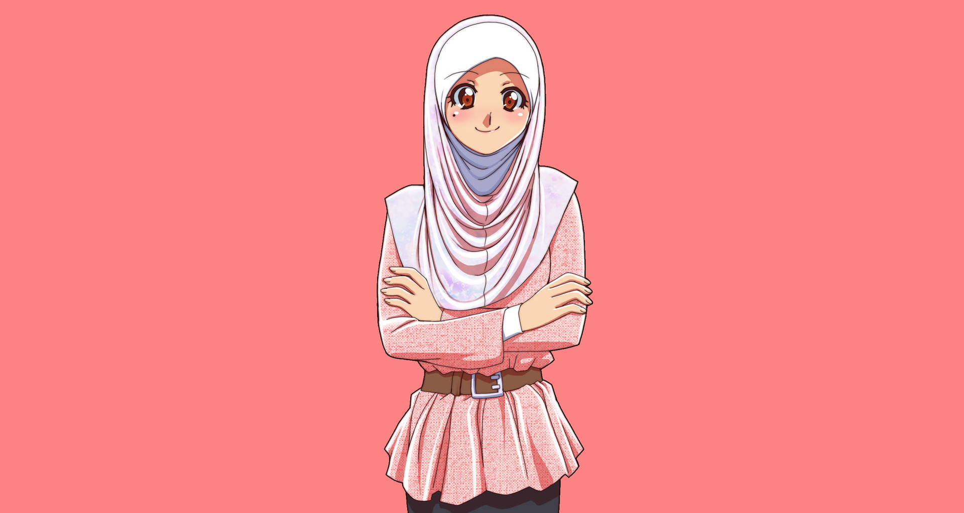 Pretty Pink Anime Hijab