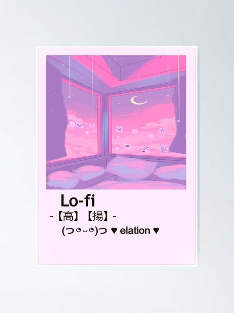 Sød Pink Sofaværelse Lofi Anime Wallpaper