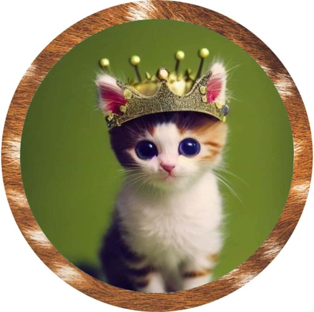 Kitten med Krone Pænt Profilbillede