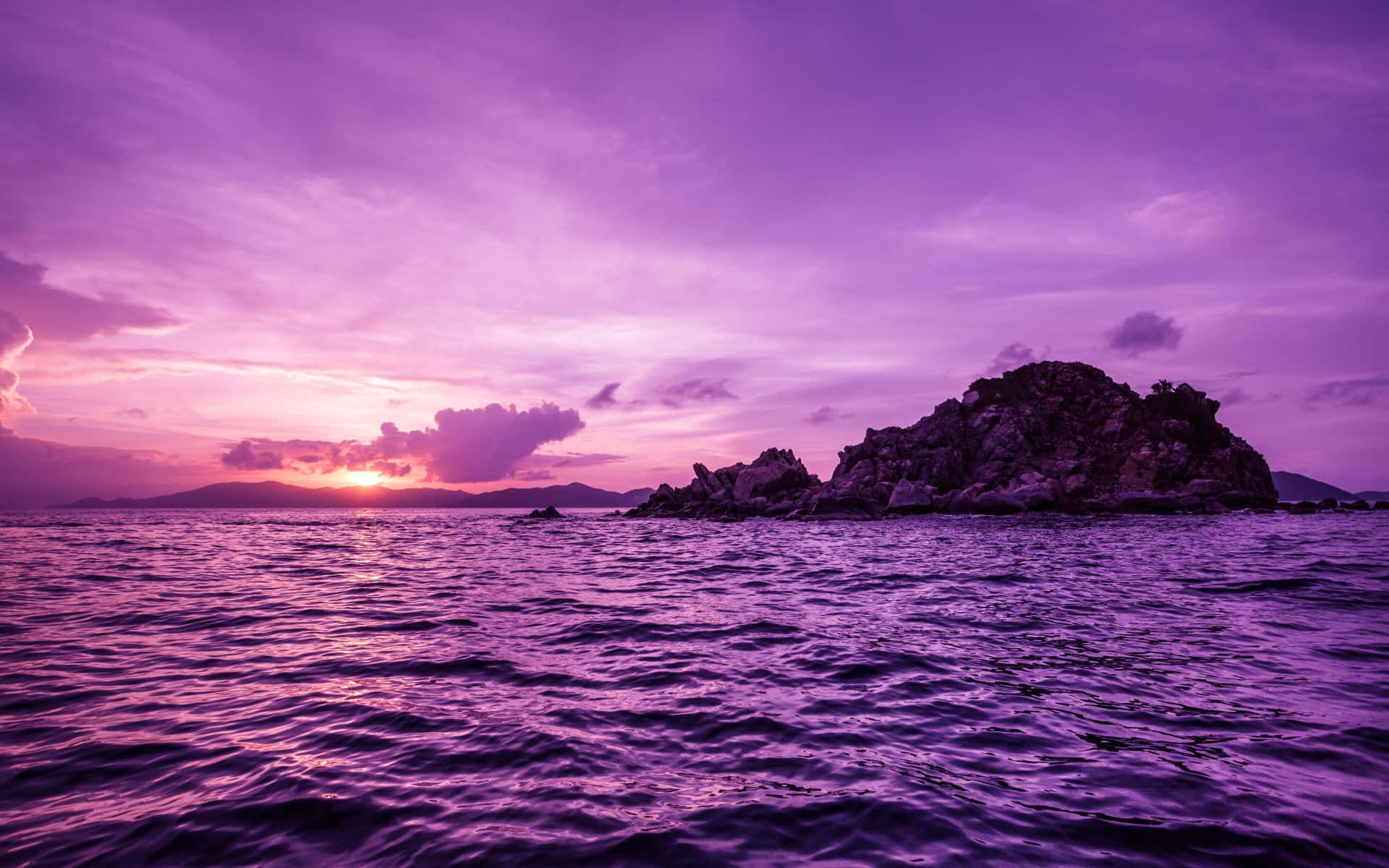 Pelican Island Pretty Purple Hue Wallpaper