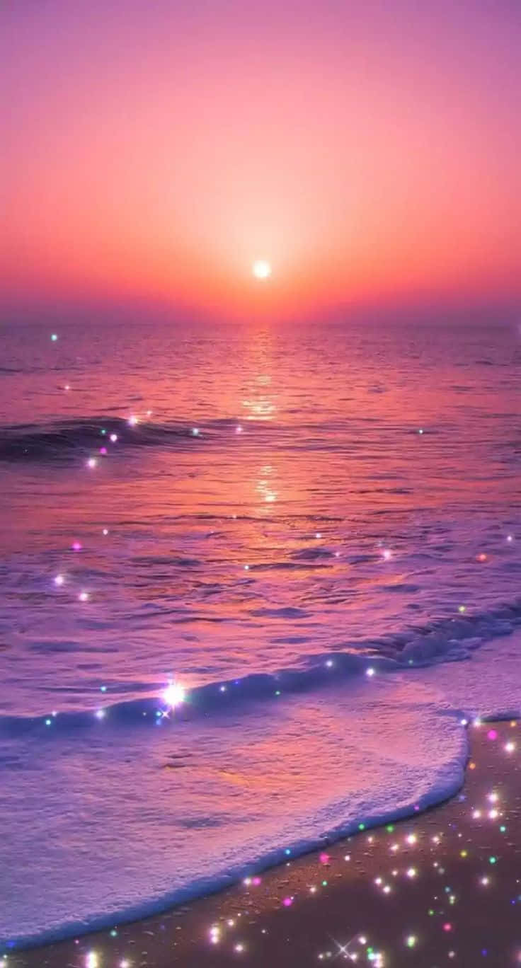 Pretty Sparkling Beach Sunset Picture