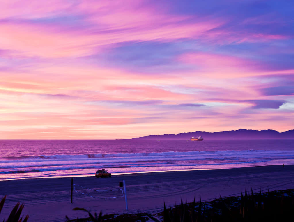 Pretty Purple- Blue Hued Sunset Picture