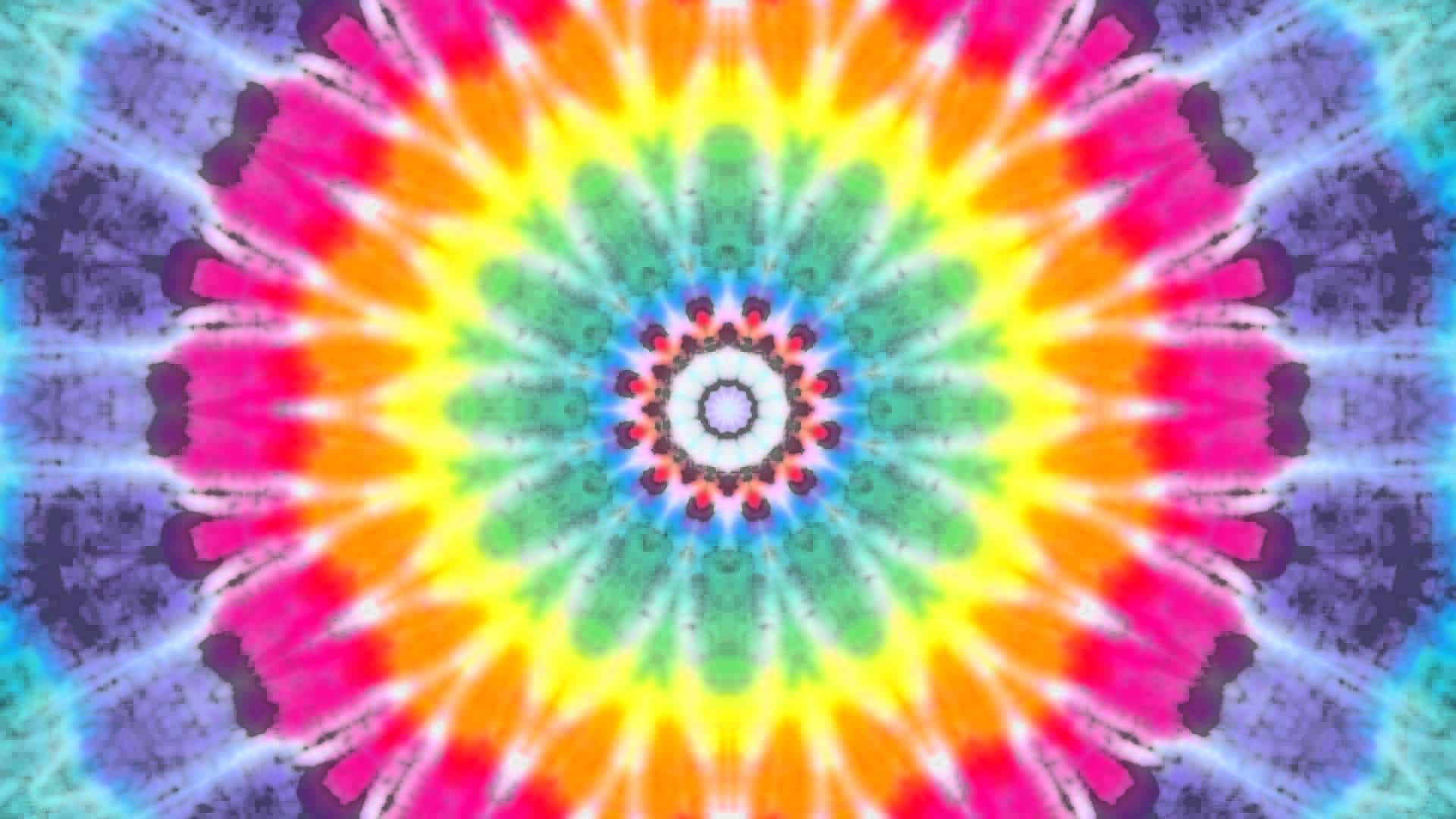 Smuk Tie Dye Abstract Blomst Tapestry Wallpaper