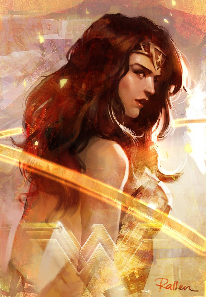 Pretty Wonder Woman Fan Art Background