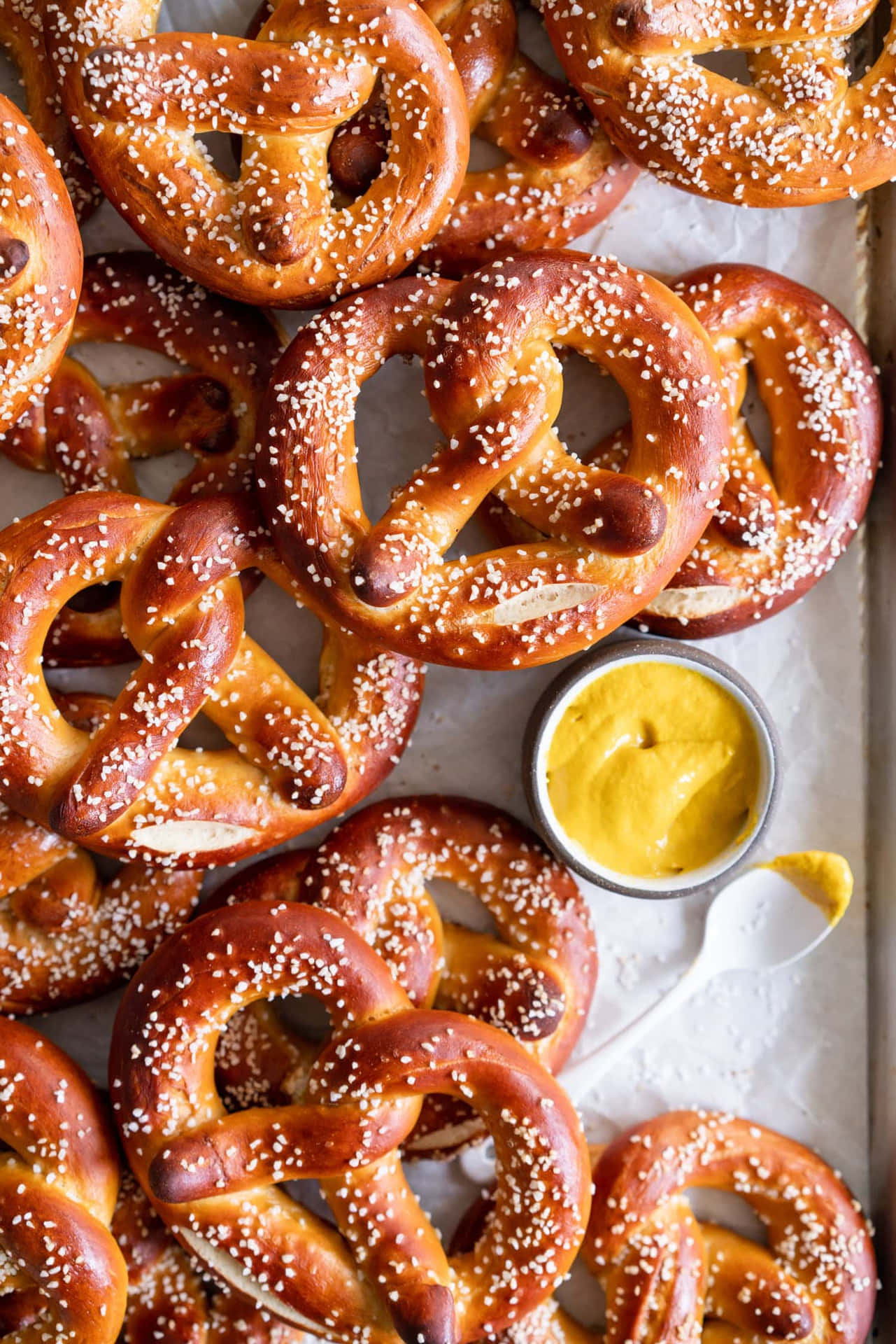 Enjoy a warm pretzel on a cool day.